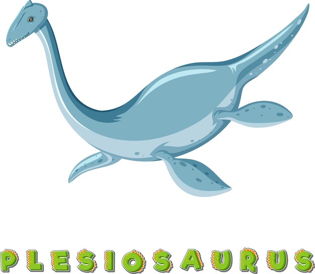 プレシオサウルスの恐竜ワードカード