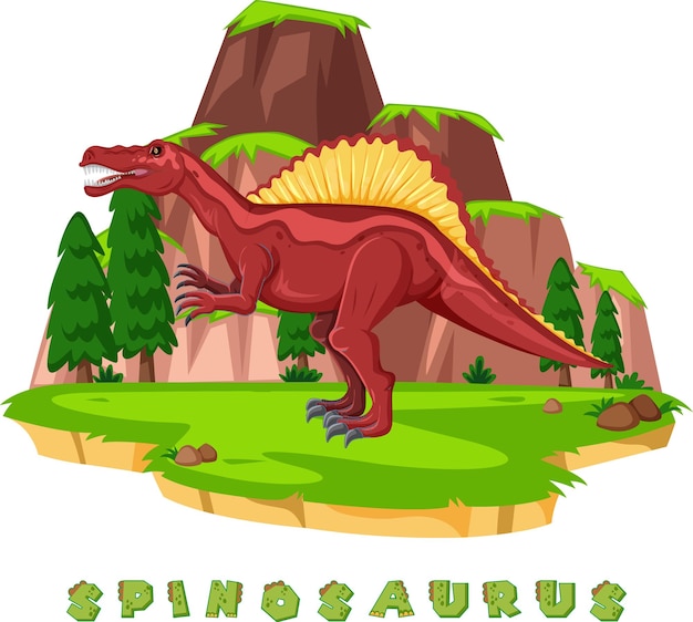 Dinosaur wordcard for spinosaurus