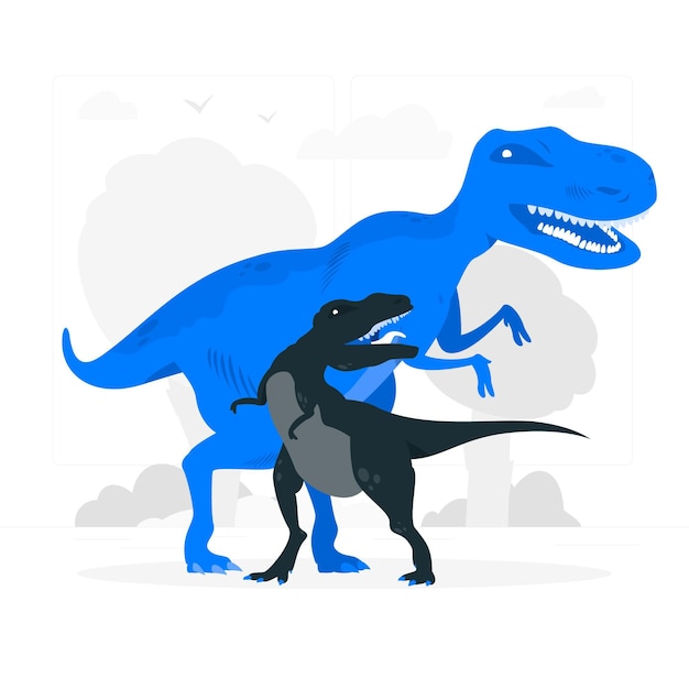 Free vector dinosaurs concept illustration