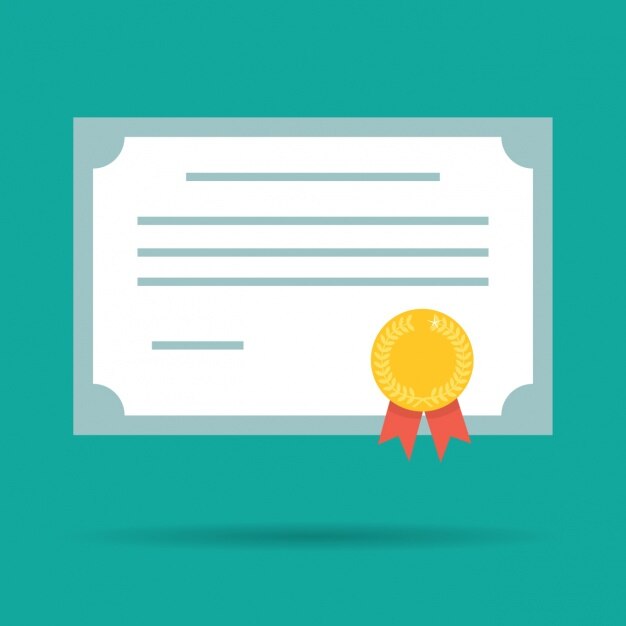 Diploma, flat style