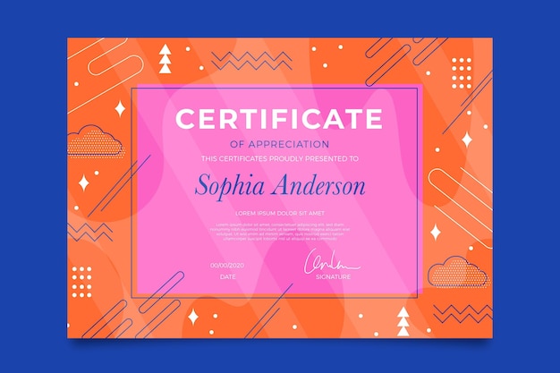 Free vector diploma template