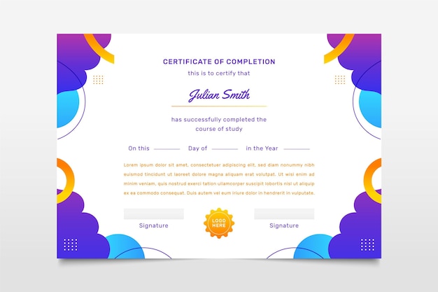 Free vector diploma template