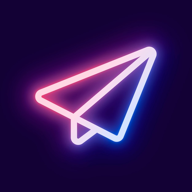 Direct message icon  for social media app paper plane illustration