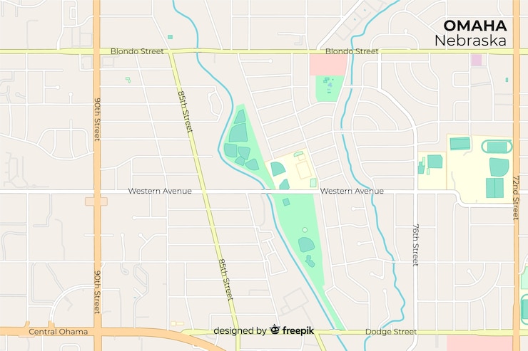 Free Vector directional streets names on city map