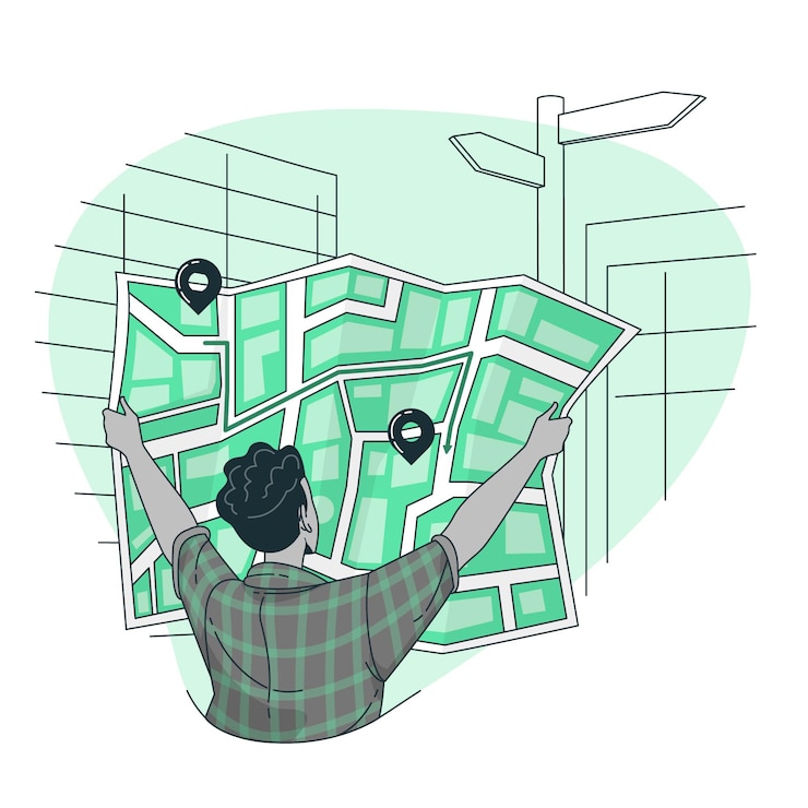 Free Vector directions concept illustration