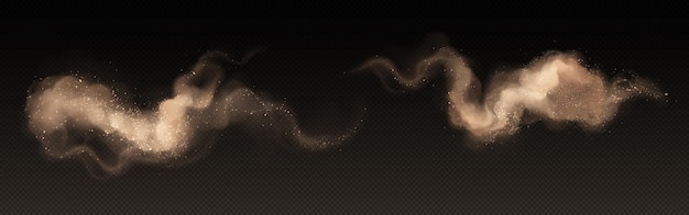 Free vector dirt sand dust desert powder with smoke effect