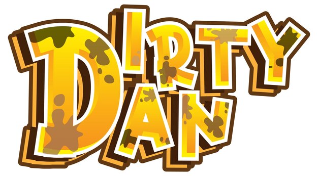 Дизайн текста логотипа Dirty Dan