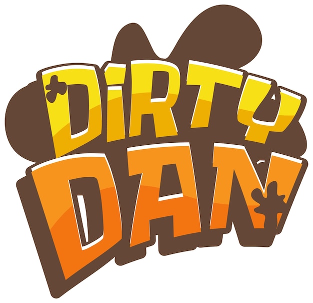 Дизайн текста логотипа dirty dan