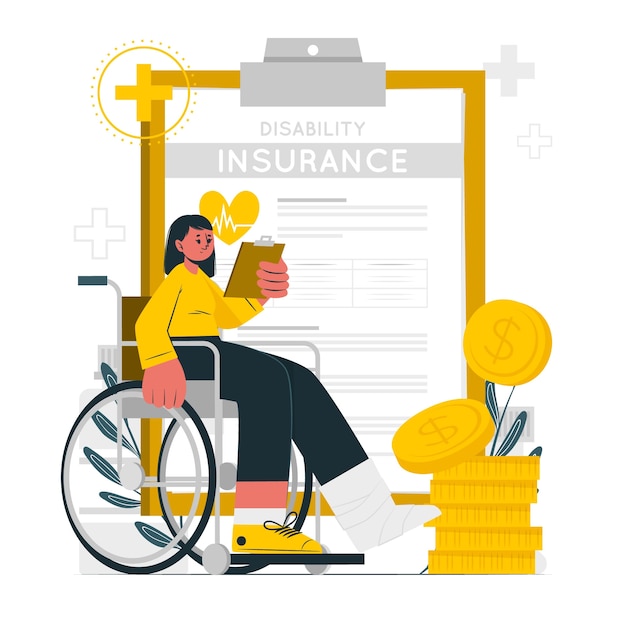 Иллюстрация концепции страхования по инвалидности