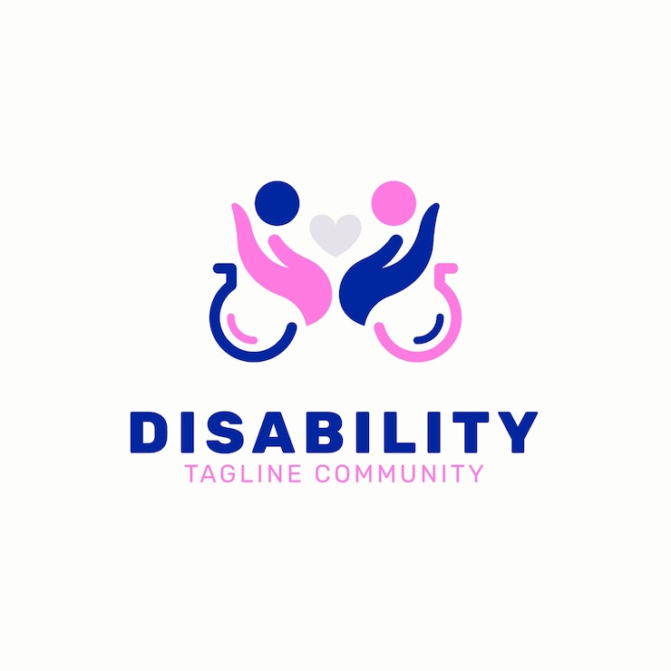 Free Vector disability  logo design template