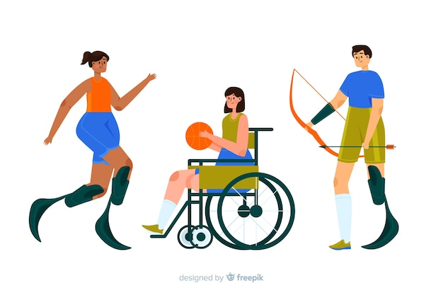 Free vector disabled athlete