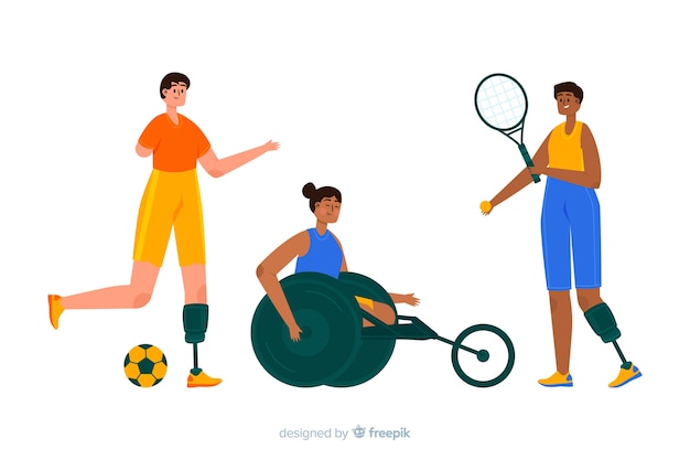 Free vector disabled athlete