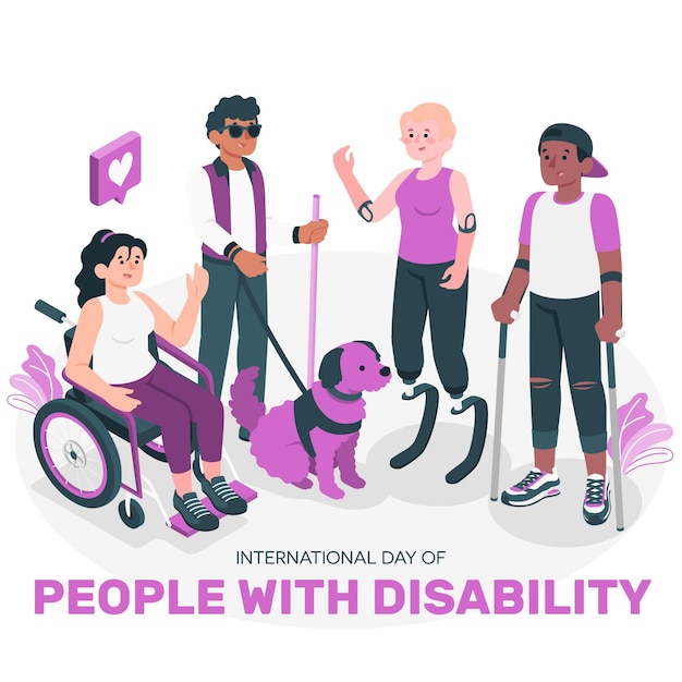 Disabled day concept illustration