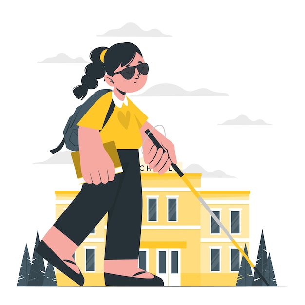 Free vector disabled student illustration