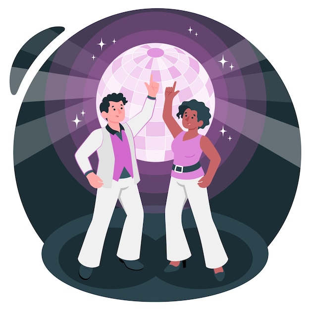 Free vector disco ball concept illustration