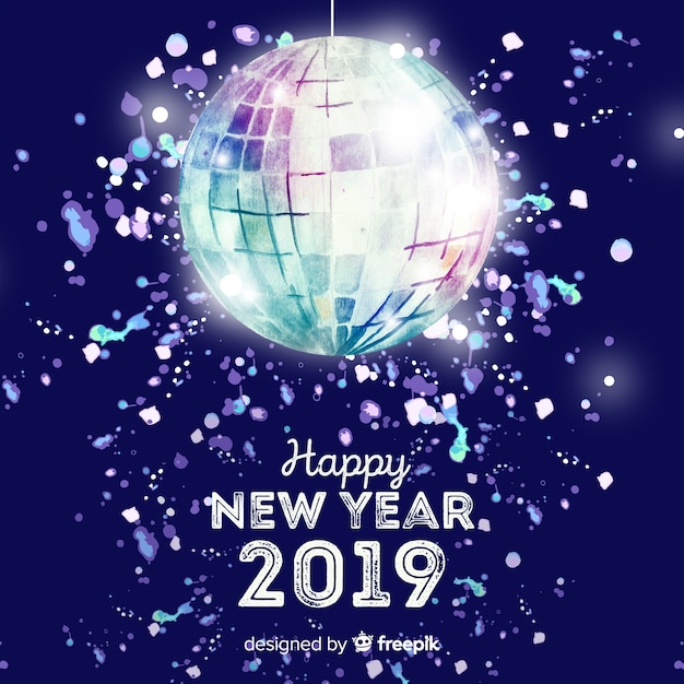 Disco ball new year party background