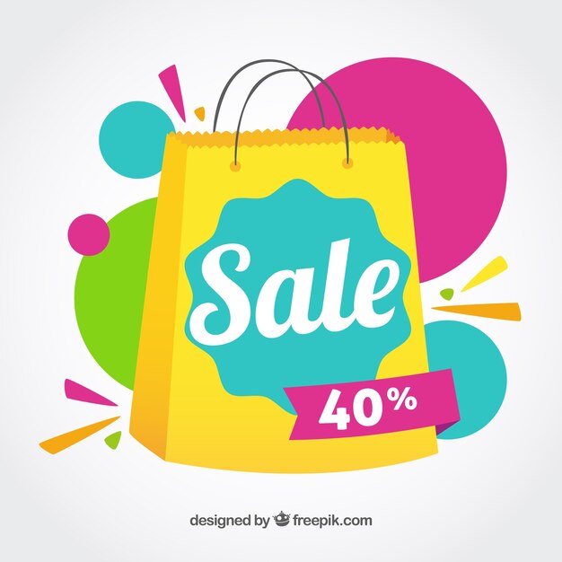 Discount bag abstract background