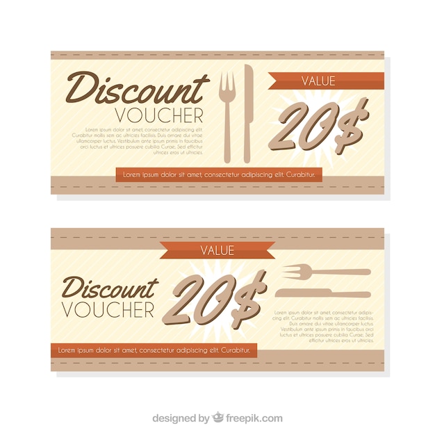 Free vector discount banners of restaurant