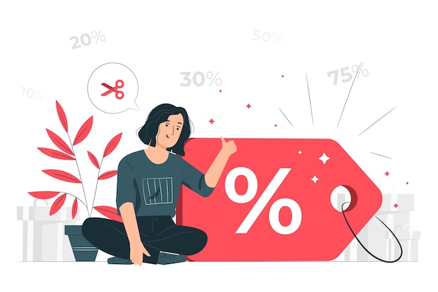 Discount concept illustration