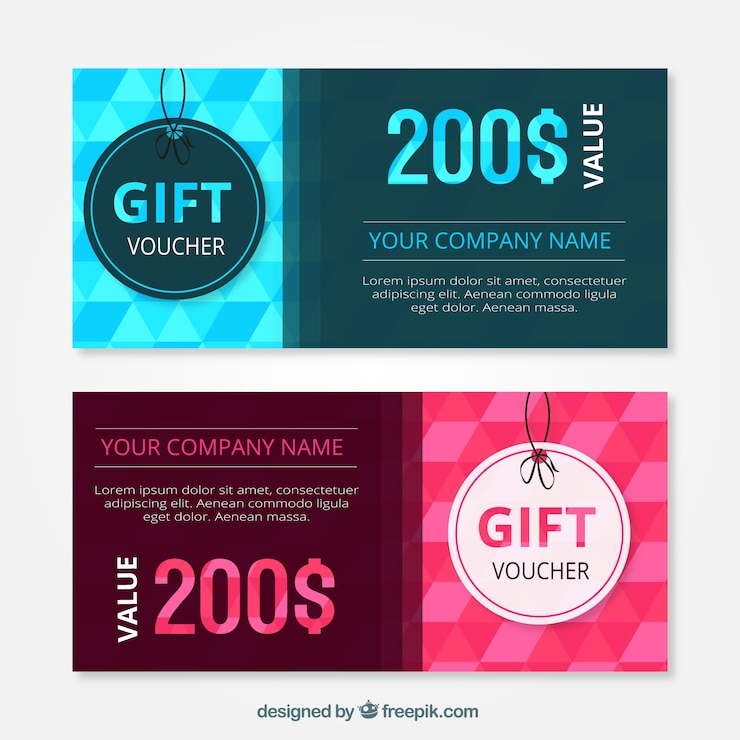 Free Vector discount coupons of abstract shapes