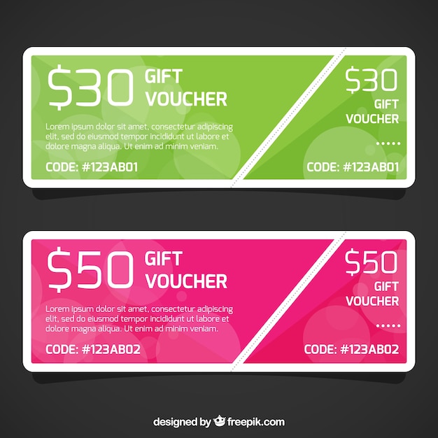 Free vector discount gift voucher template