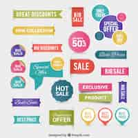 Free vector discount labels