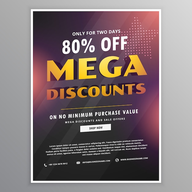 Free vector discount mega brochure