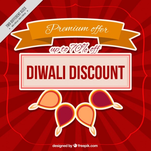 मुफ़्त वेक्टर discount red diwali background 
