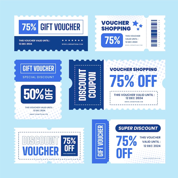 Free vector discount ticket template design