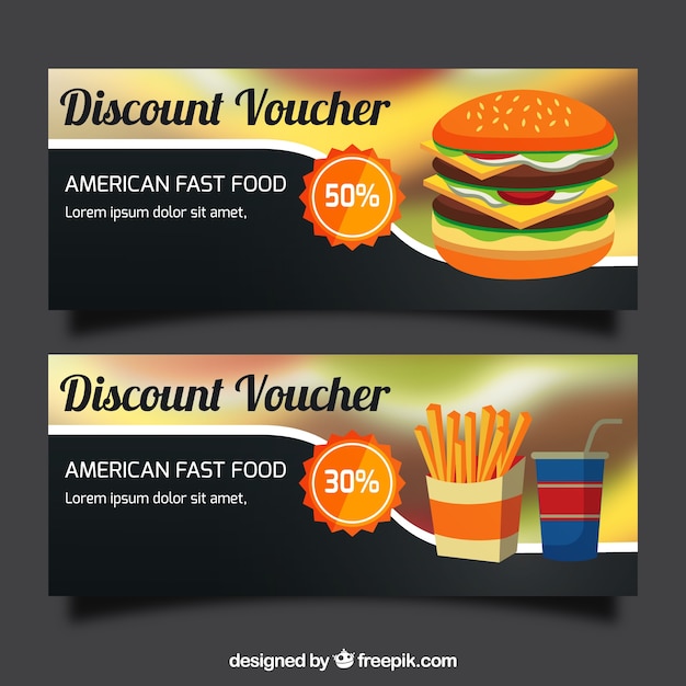 Discount voucher banners