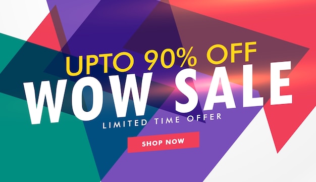 Free vector discount voucher with colorful triangles