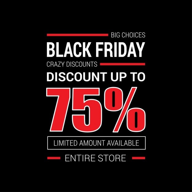 Discounts black friday