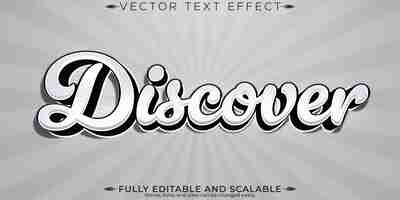 Free vector discover simple text effect editable retro and vintage text style