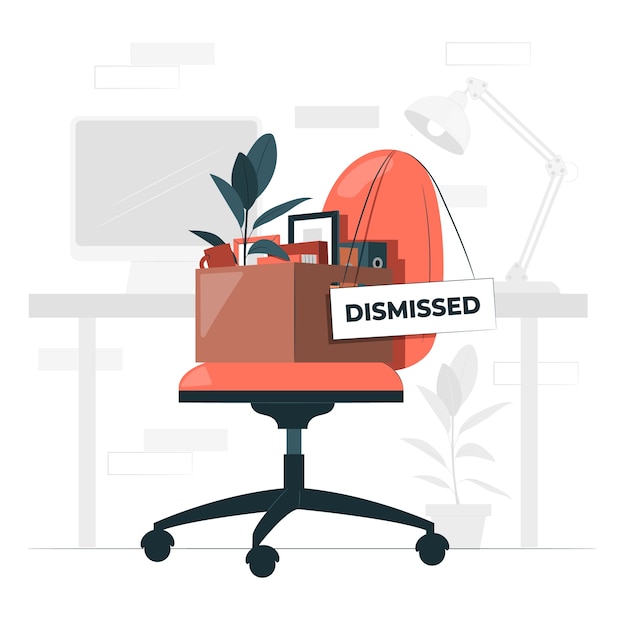 Free vector dismissed concept illustration