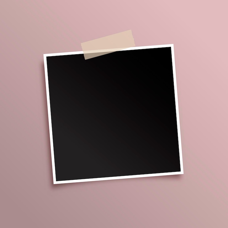 無料Vector 黒のフォトフレームで背景を表示