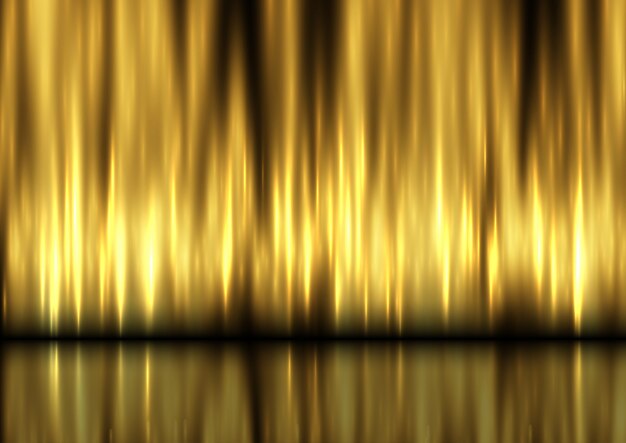 Display background with golden curtain 