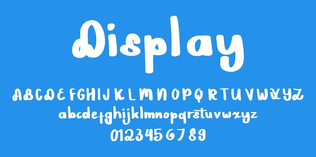 Display font alphabet