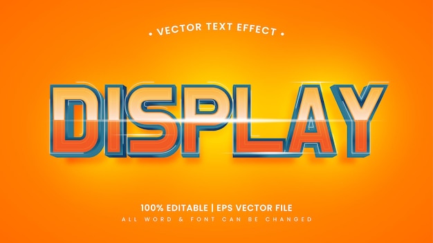 Display shiny 3d text style effect. editable illustrator text style.