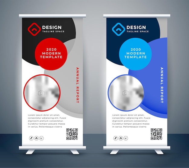 Display stand roll up standee banner template