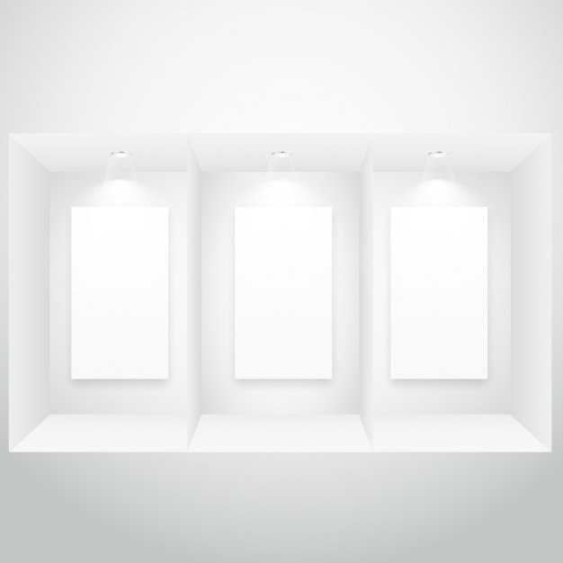 Free vector display window with picture frame