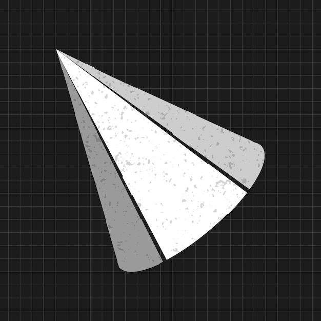 Free vector distorted 3d hexagonal cone on a black background vector