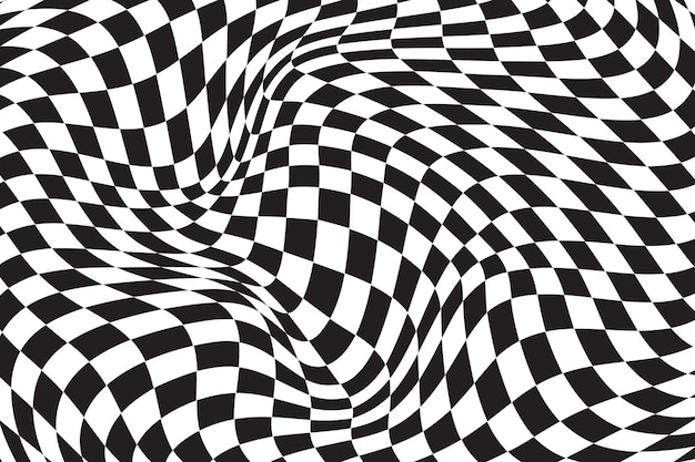 Free vector distorted checkered background flat design