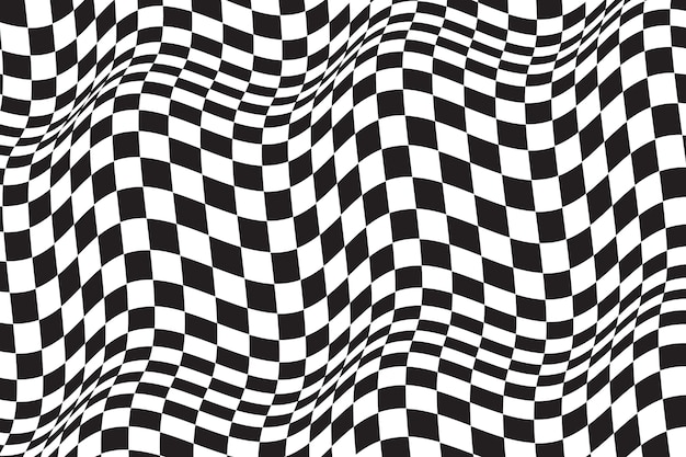 Distorted checkered background