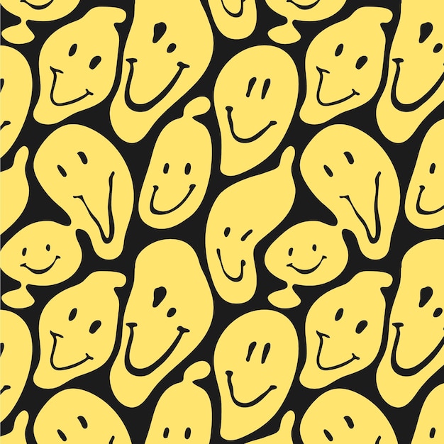 Distorted emoticons pattern