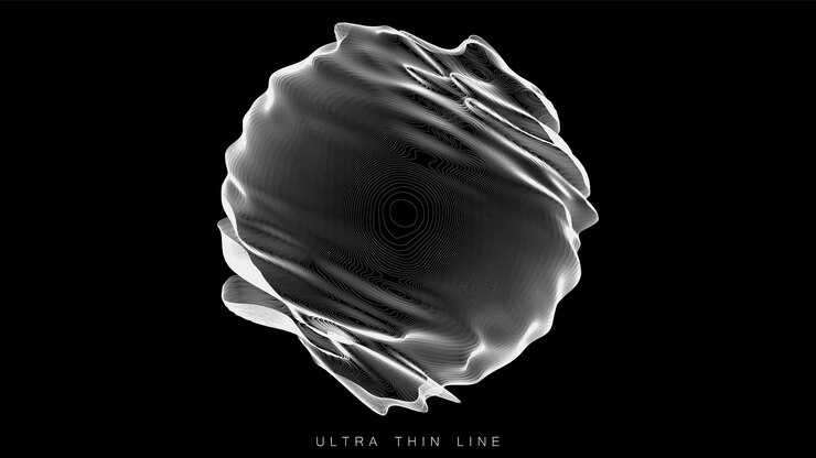 Free Vector distorted line spheres vector thin line glitch geometry