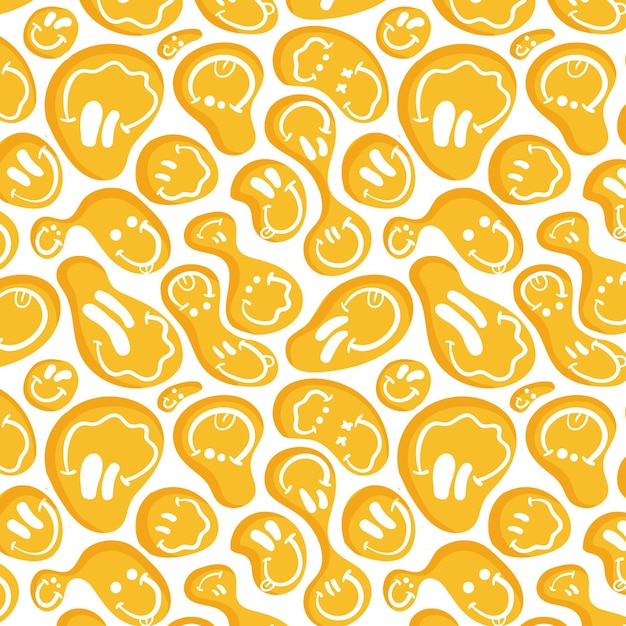 Distorted smile emoticon pattern