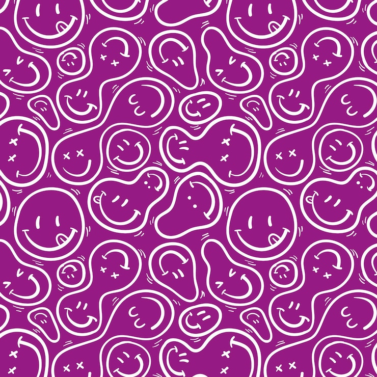 Free Vector distorted smile emoticon pattern