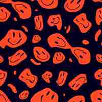 Free vector distorted smile emoticon pattern