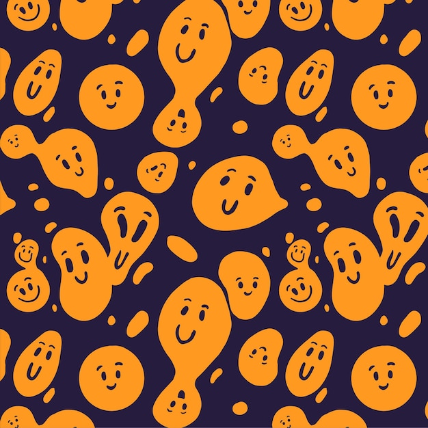 Free vector distorted smile emoticons pattern