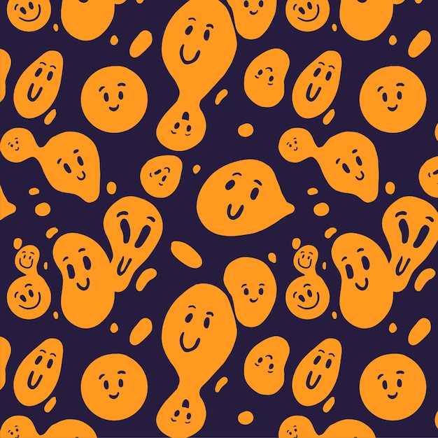 Distorted smile emoticons pattern